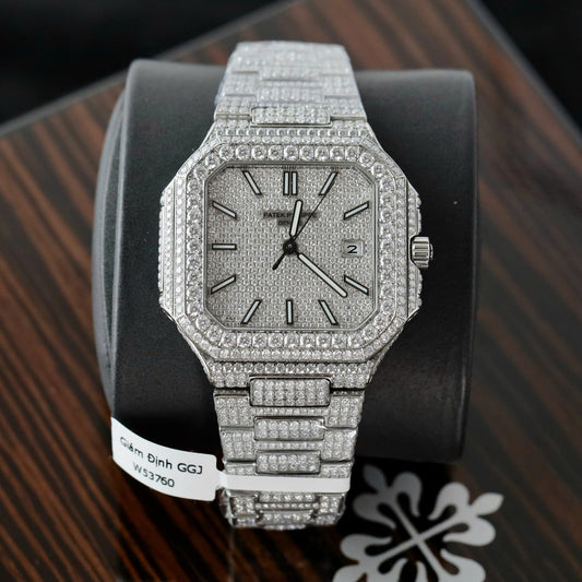 Patek Philippe Cubitus 5821 Copies Watches Diamonds Moissanite Hong Kong Custom 45mm