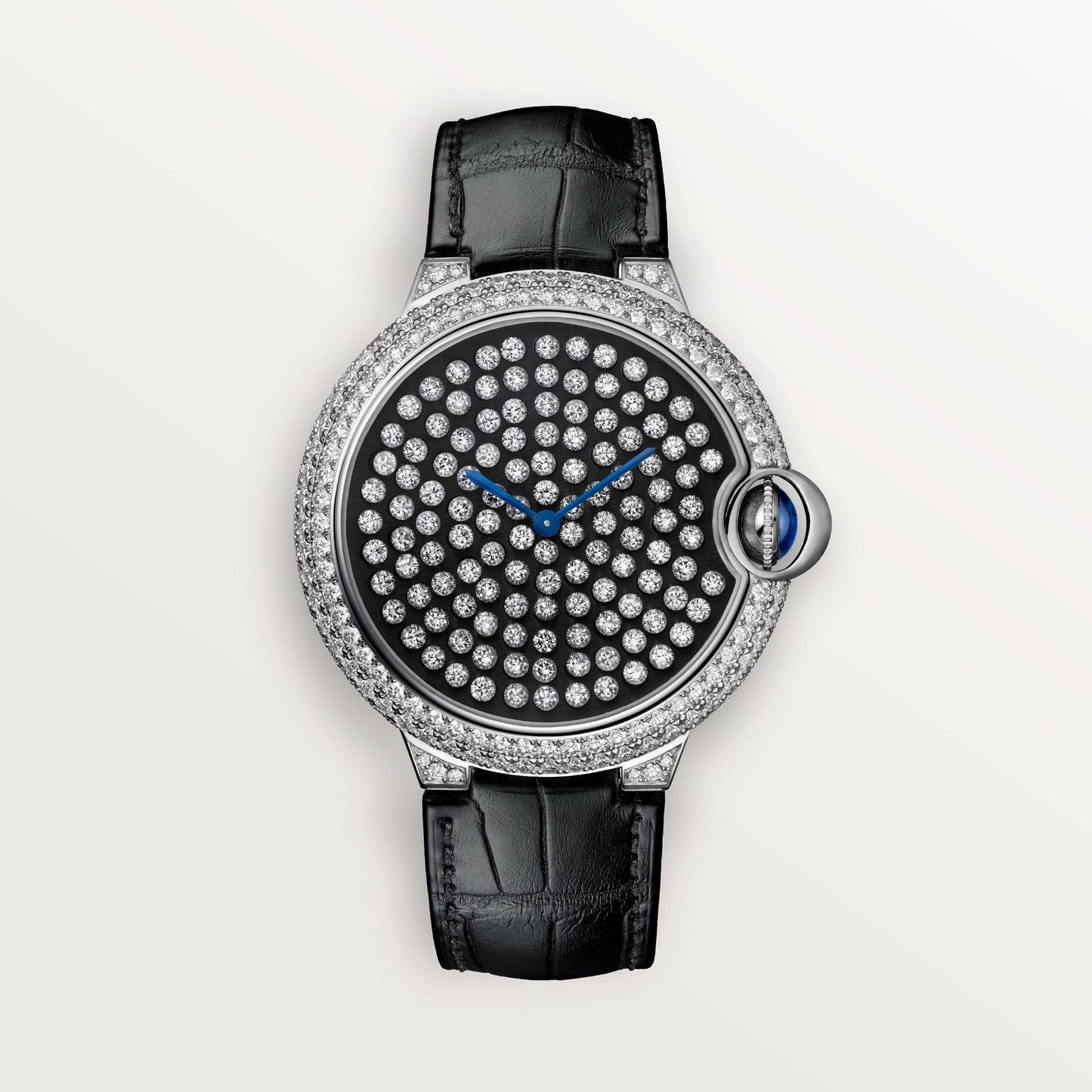 fake cartier watch Ballon Bleu de Serti Vibrant watch 42 mm Manufacture manual winding mechanical movement(1:1 replica)