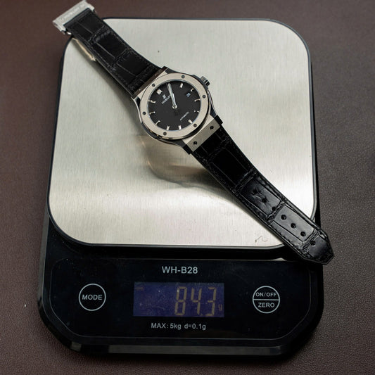 Hublot Classic Fusion Titanium Black Copies Watch Movement SW300 Weight 84 Gram Custom 42mm
