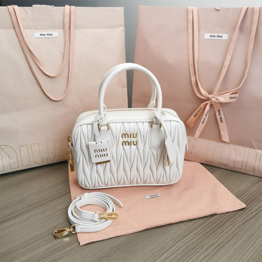 Matelasse nappa leather top-handle bag