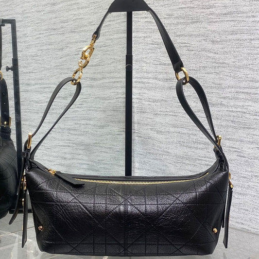 Medium D-Journey Bag in Shiny Goatskin(HIGH-END GRADE)