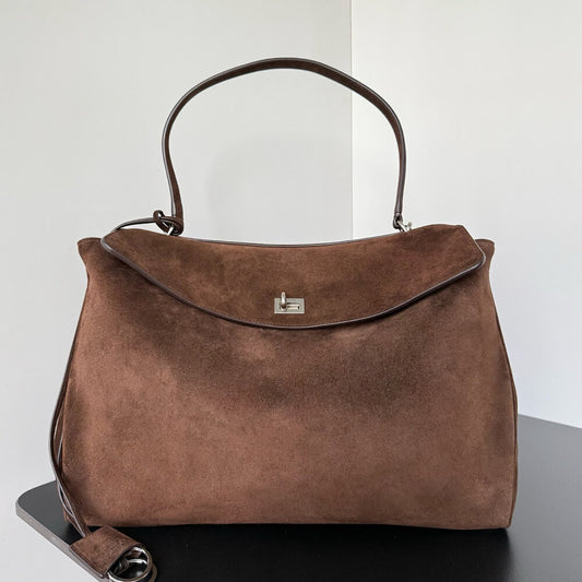 Balenciaga Rodeo Handbag Large Suede(HIGH-END GRADE)