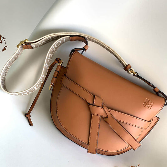 Small Gate Dual bag in soft calfskin and jacquard(HIGH-END Grade)