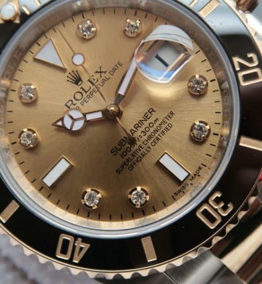 Replica Rolex Submariner 116613 LN Noob YG Wrapped Bezel YG Dial SS/YG Bracelet A3135
