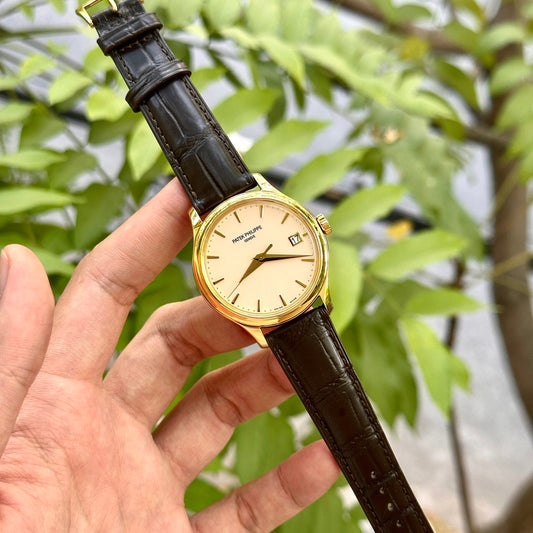 Patek Philippe Calatrava 5227J Replica Watch Leather Strap 3K Factory 39mm