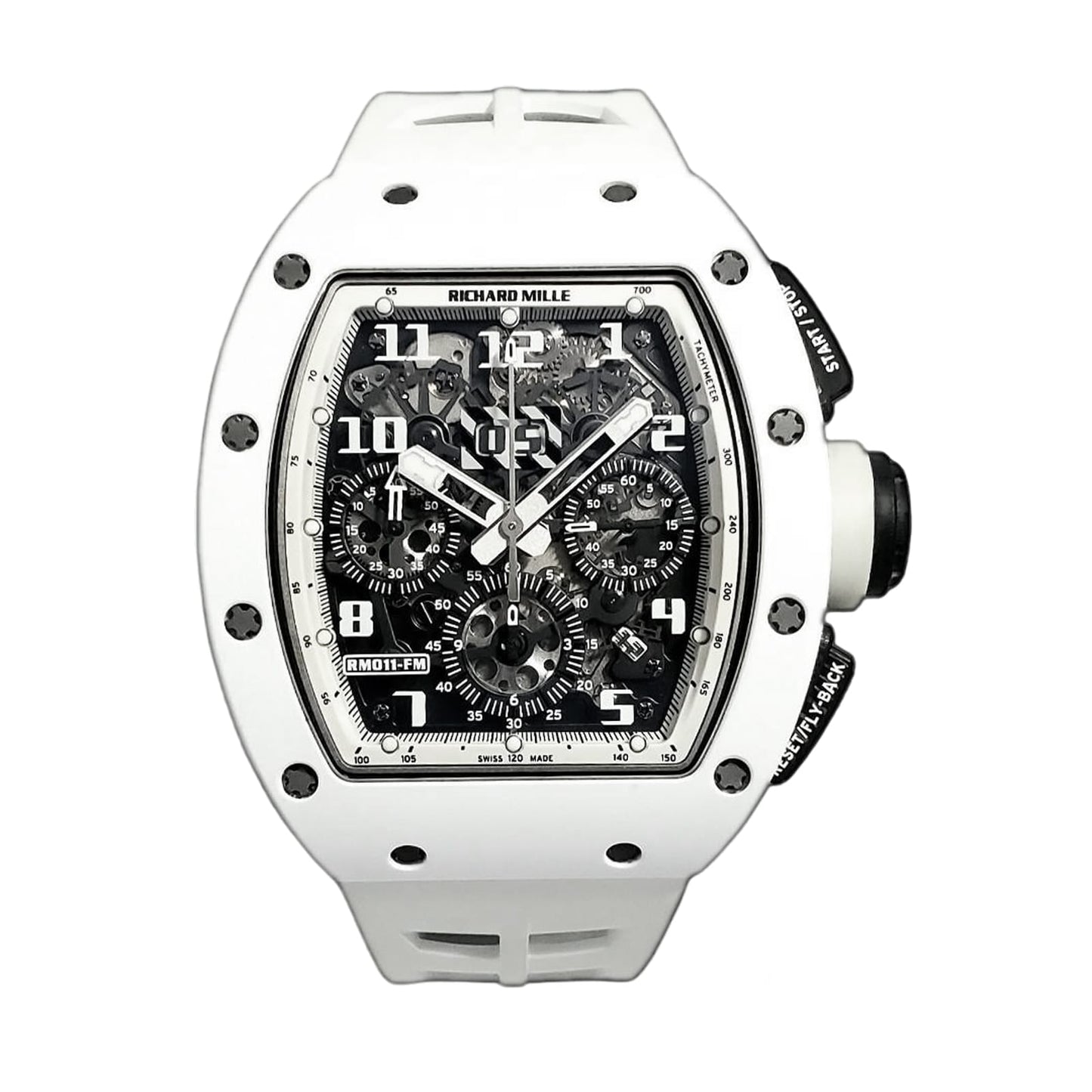 Richard Mille Replica Watch RM 011 Automatic Flyback Chronograph Felipe Massa White Ghost America Limited Edition(1:1 replica)