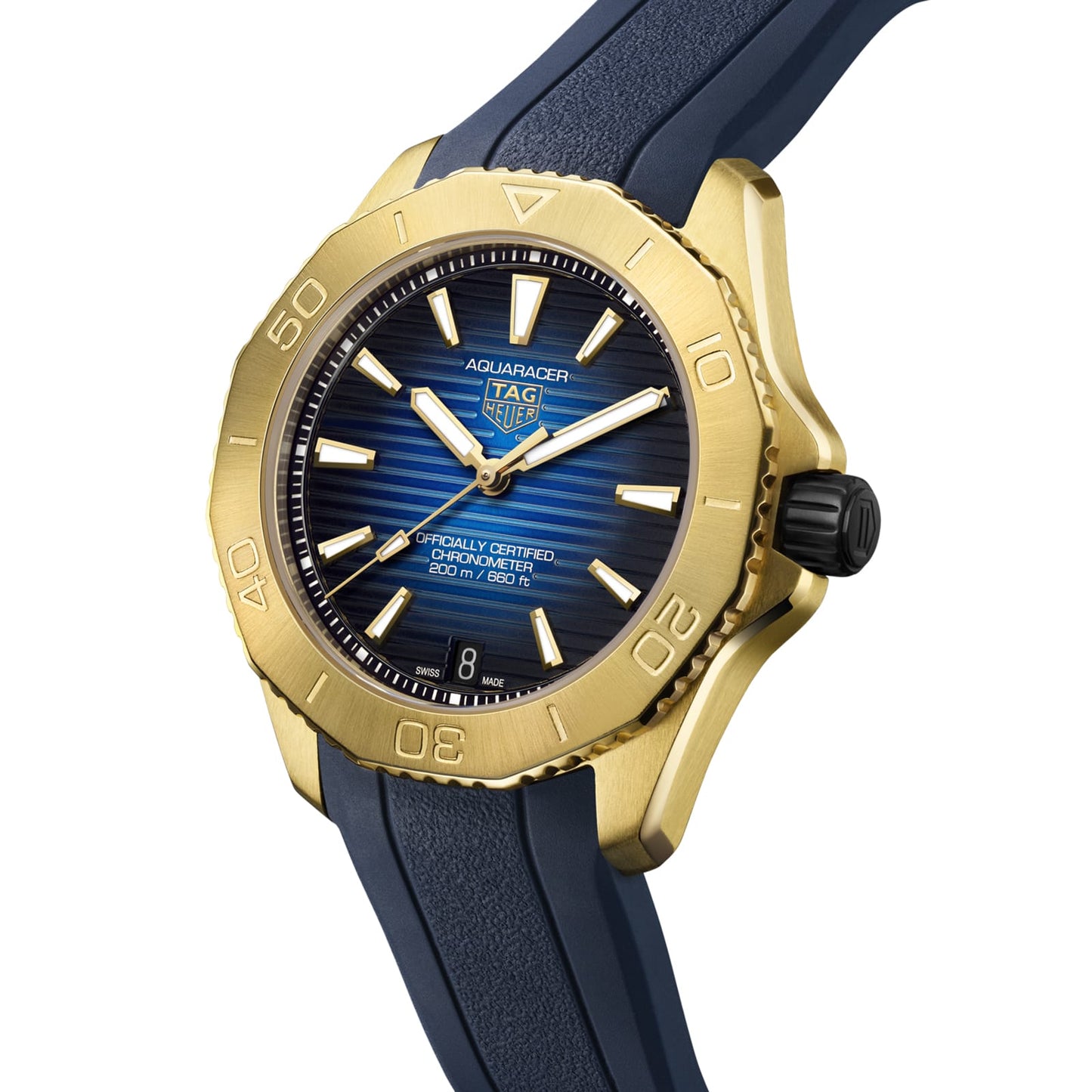 TAG Heuer Replica Watch Aquaracer Professional 200 Date Automatic 40 mm 18K 3N Yellow Gold(1:1 replica)