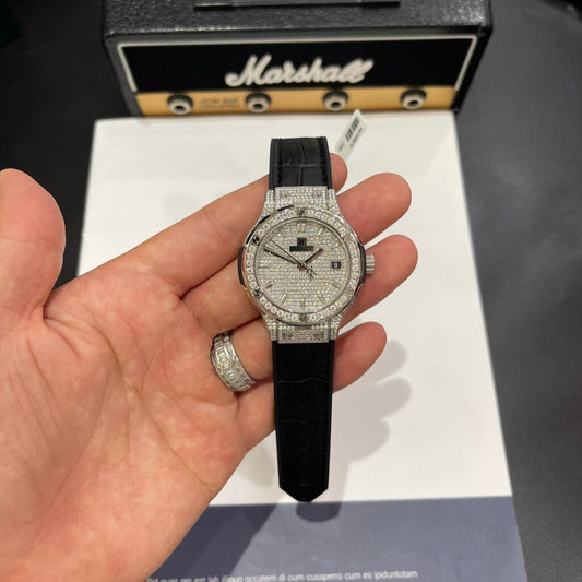 Hublot Replica 11 Watch Classic Fusion Full Diamond Moissanite 38mm