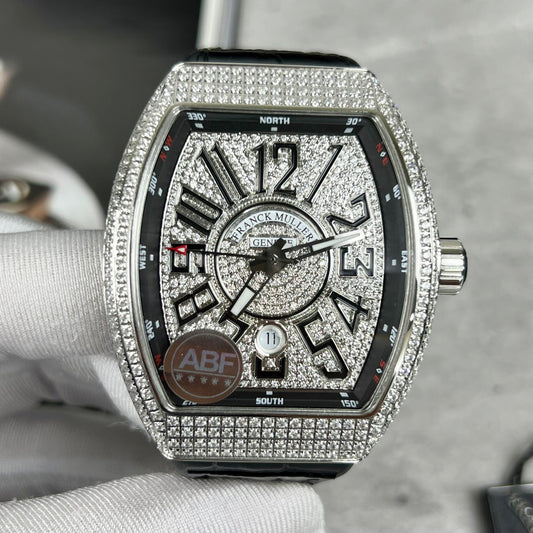 Franck Muller V45 Replica 1:1 Watch Full Diamond ABF Factory 45mm