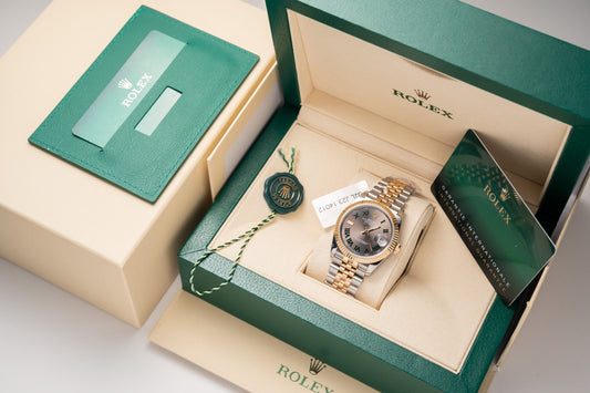 Rolex Replica Watch DateJust Dial Wimbledon Gold Wrapped GM Factory 36mm