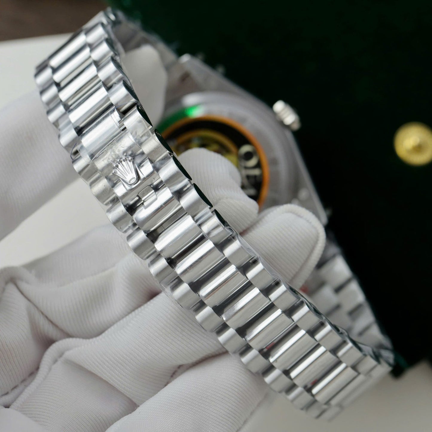 Rolex Day-Date 128236 MOP Dial Copies Watches Weight 158gram QF Factory 36mm