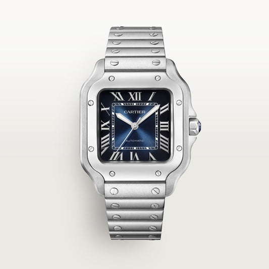 Santos de fake cartier watch medium model mechanical movement with automatic winding 1847 MC(1:1 replica)