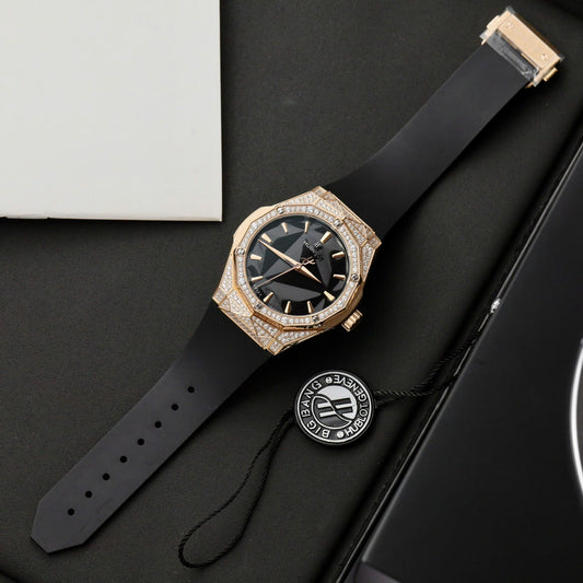 Hublot Orlinski King Gold Replica Watch Full Moissanite Diamond 40mm