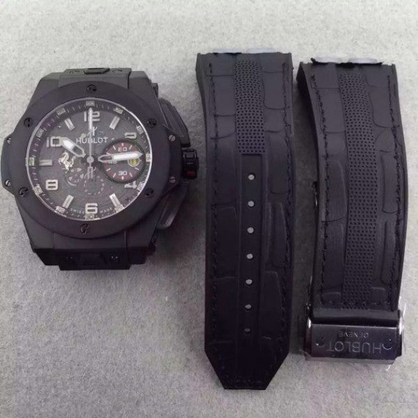 Replica Hublot Big Bang Ferrari Limited Edition PVD Black Dial Black Rubber Strap A7753