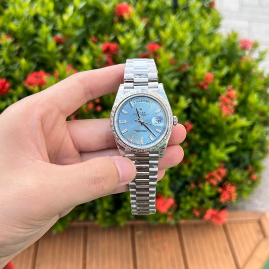 Rolex Day-Date Replica Watch Ice Blue Dial GS Factory 40mm