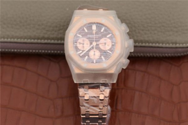 Replica Audemars Piguet Royal Oak Chronograph RG JHF Brown/RG Dial RG Bracelet A7750