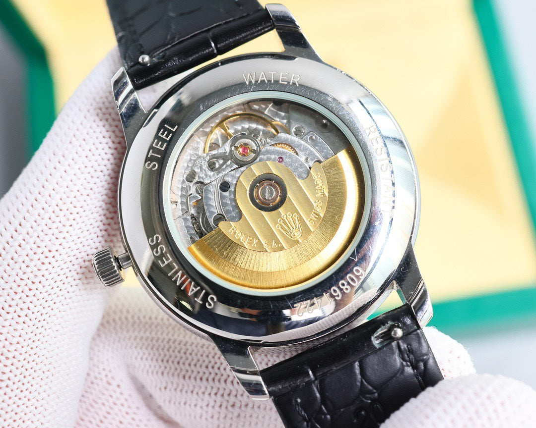 Rolex?? Cellini Moonphase-40mm-Leather-White(1:1 replica)