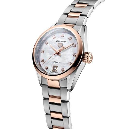 TAG Heuer Replica Watch Carrera Date Automatic 29 mm Steel and Gold(1:1 replica)