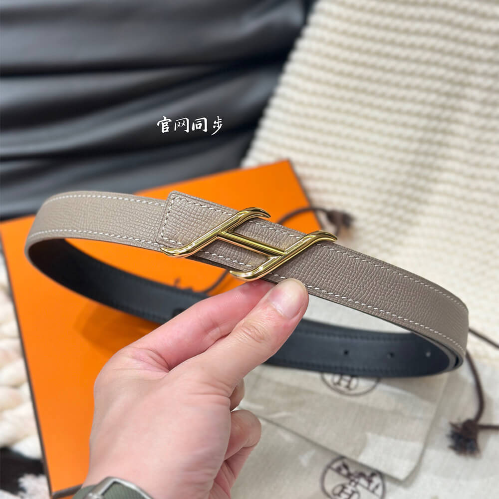 HDN belt buckle Reversible leather strap 24 mm