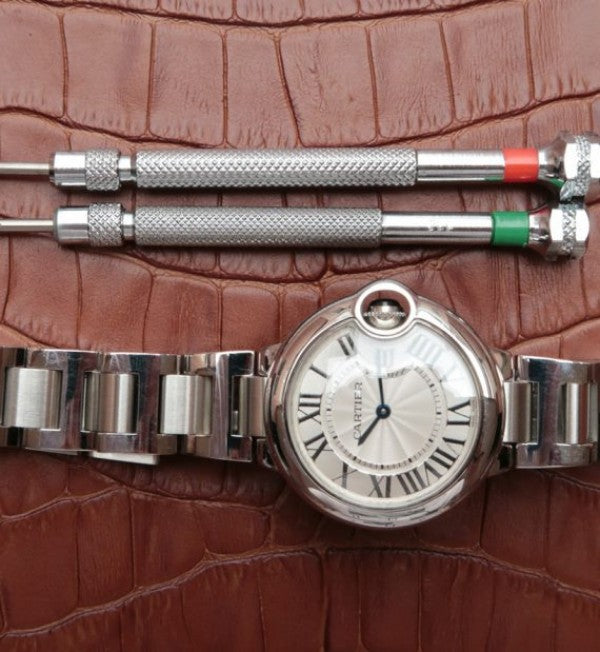 Replica Cartier V6F Ballon Bleu 33mm White Dial SS Bracelet Ronda Quartz