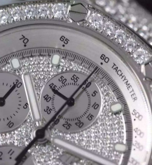 Replica Audemars Piguet JF Royal Oak Offshore SS Full Paved Diamonds A7750