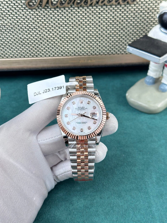 Rolex Replica 11 Watch DateJust Rose Gold Wrapped Mother-of-Pearl Dial GM Factory 36mm