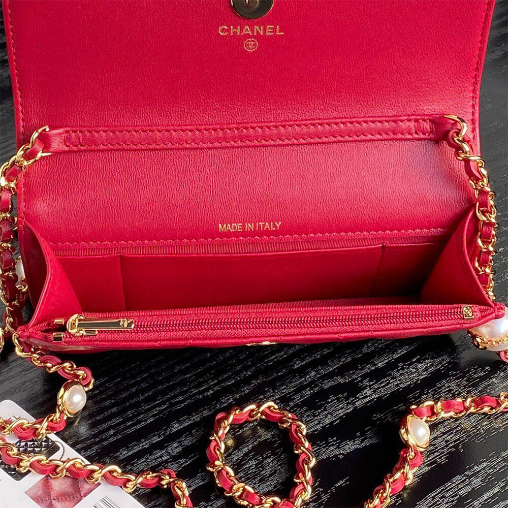 CHANEL Flap Phone Holder with Chain(HIGH-END GRADE)