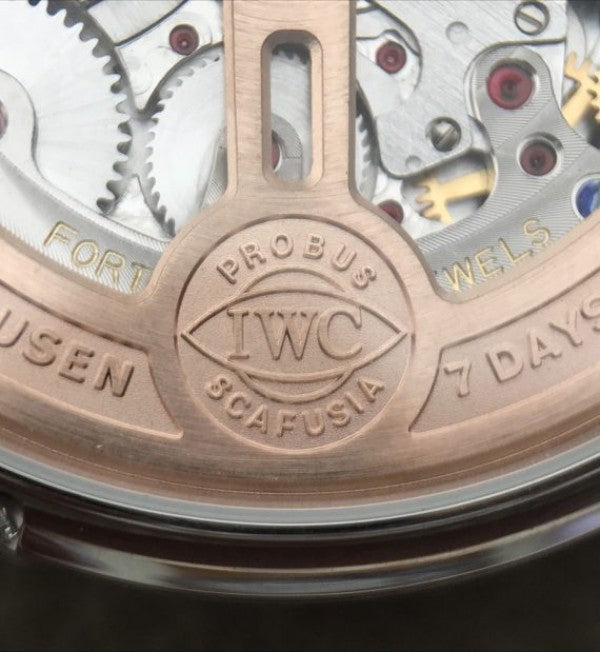 Replica IWC AZ Portuguese Tourbillon IW5046 White Dial YG Markers