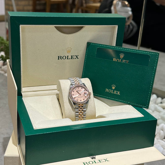 Rolex DateJust Women s High Quality Fake Watch Sunburt Dial Jubilee Strap 31mm