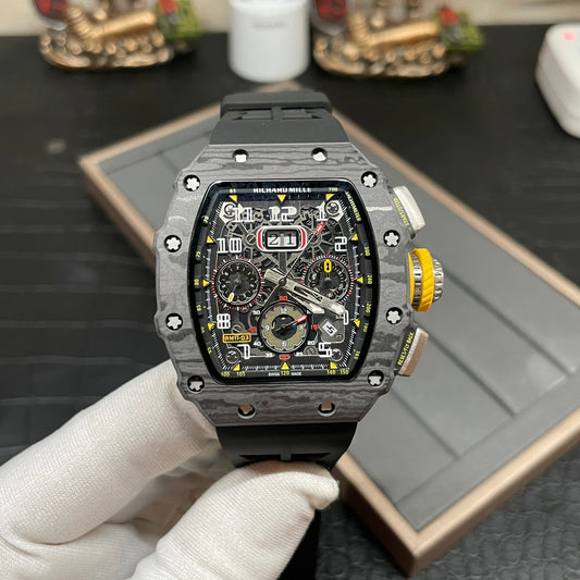 Best Richard Mille RM 11-03 Replica Watch For Men ¨C Swiss Movement, Skeleton Dial, Carbon Fiber Case