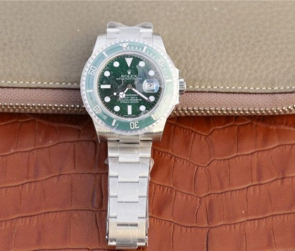Replica Rolex Submariner 116610 LV Green Ceramic VRF SS Bracelet A2836