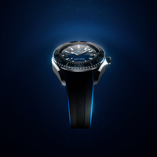 Seamaster Planet Ocean Ultra Deep Professional 6000M Co-Axial Master Chronometer 45.5mm Blue Dial On Rubber Strap(1:1 replica)