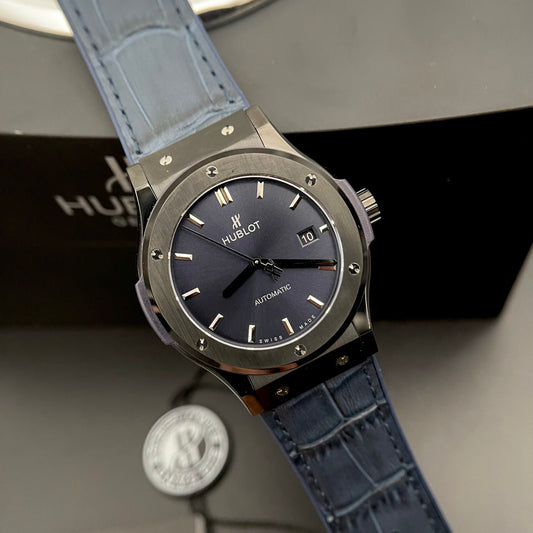 Hublot Replica 1:1 Watch Classic Fusion Blue Dial Black Case HB Factory 42mm