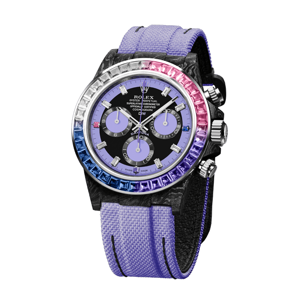 ROLEX Diw Daytona carbon rainbow violet 40mm carbon(1:1 replica)