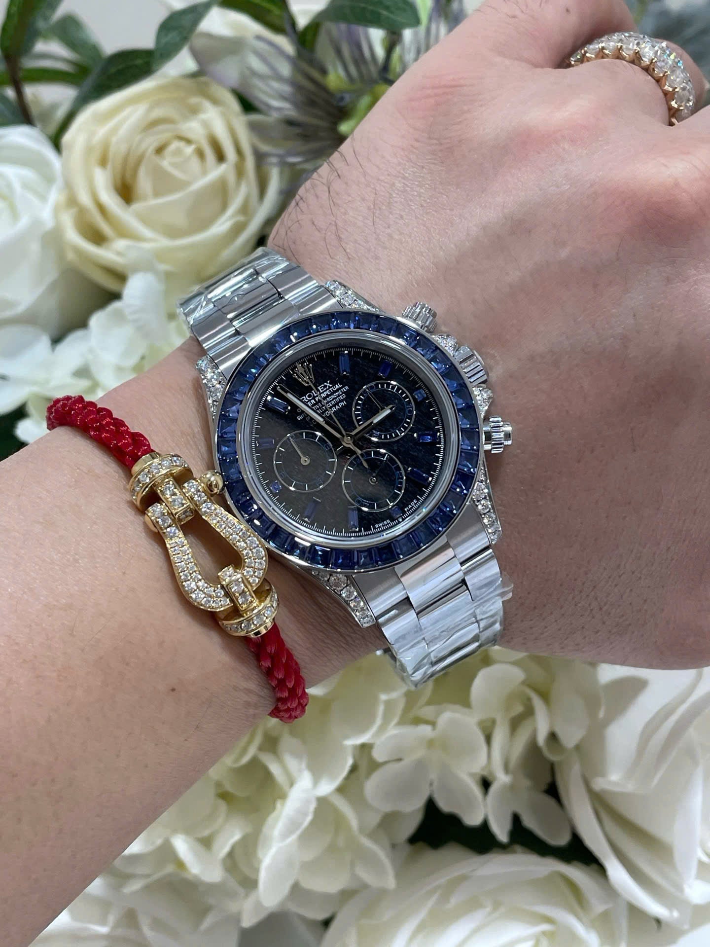 Rolex Daytona 126599TSA Imitation Watches 18K White Gold Wrapped Synthentic Sapphire 40mm