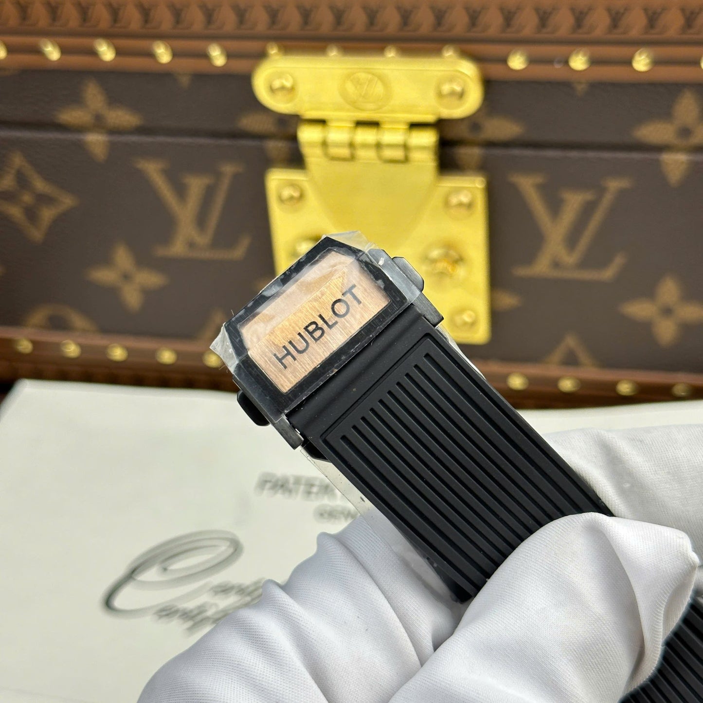 Hublot Spirit Of Big Bang King Gold Replica Watches Bezel Black BBF Factory 42mm