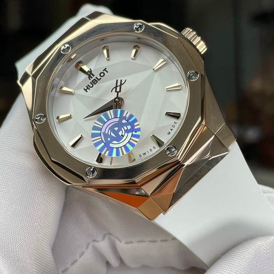 Hublot Replica 1:1 Watch Orlinski King Gold White Rubber Strap APS 40mm