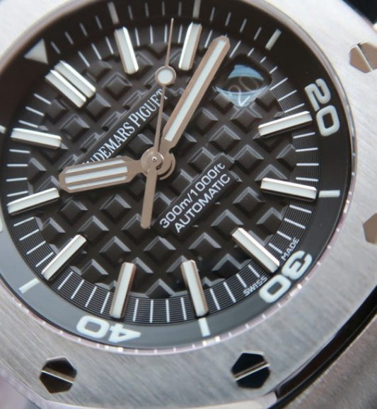 Replica Audemars Piguet JF Royal Oak Offshore Diver 15703 Black Dial Rubber Strap A3120