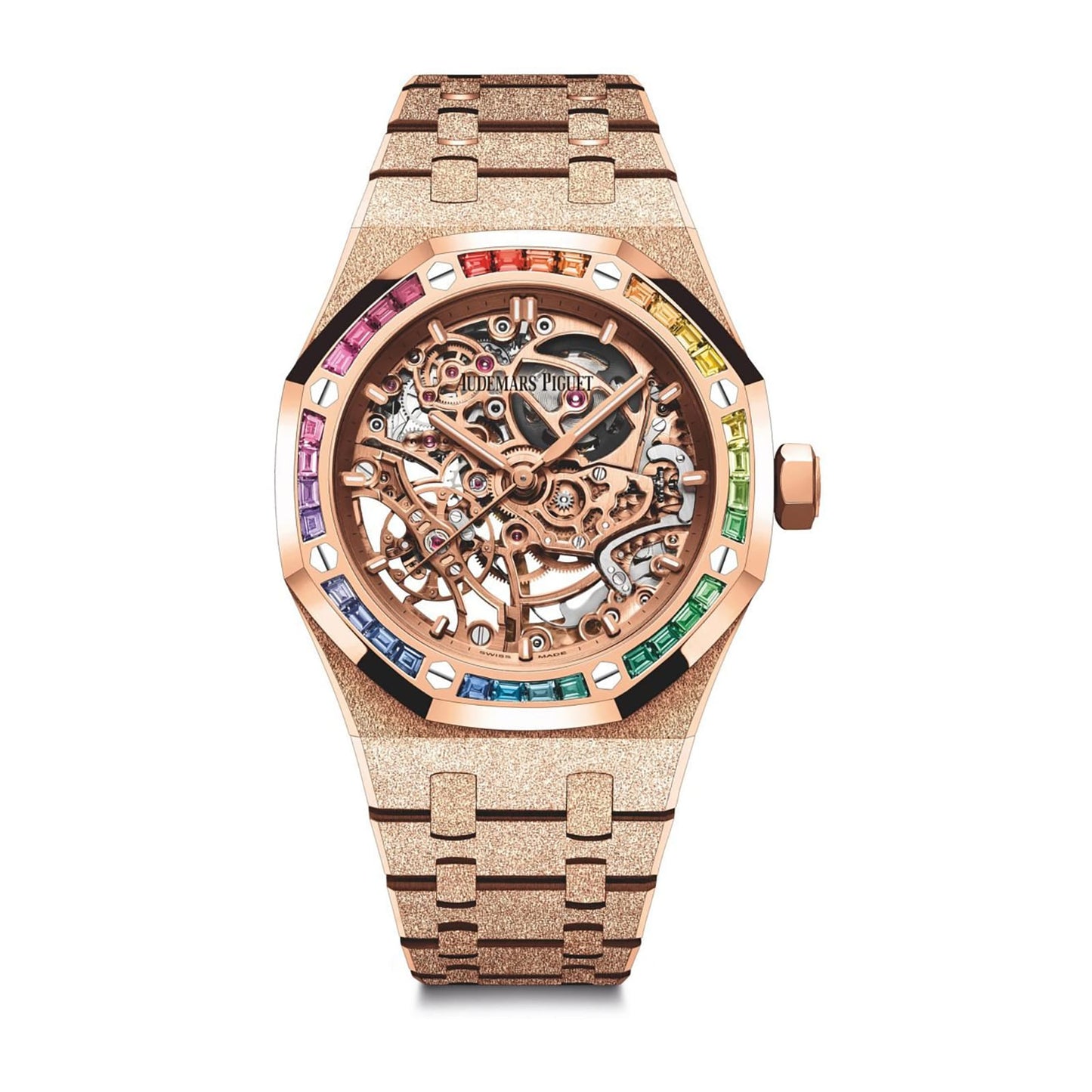 Audemars Piguet Replica Watch Royal Oak Frosted Gold Double Balance Wheel Openworked(1:1 replica)