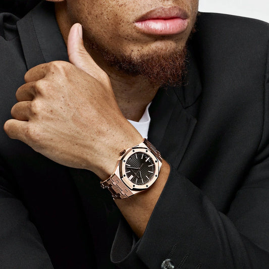 Royal Oak 41 Selfwinding Rose Gold Black Dial(1:1 replica)