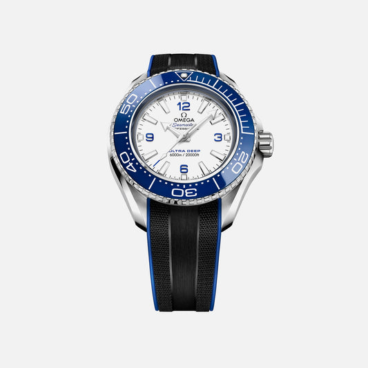 Seamaster Planet Ocean Ultra Deep Professional 6000M Co-Axial Master Chronometer 45.5mm White Dial On Rubber Strap(1:1 replica)