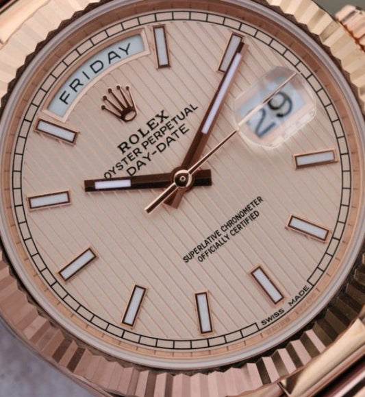 Replica Rolex Day-Date 40mm 228235 RG Noob RG Textured Dial RG Bracelet A3255