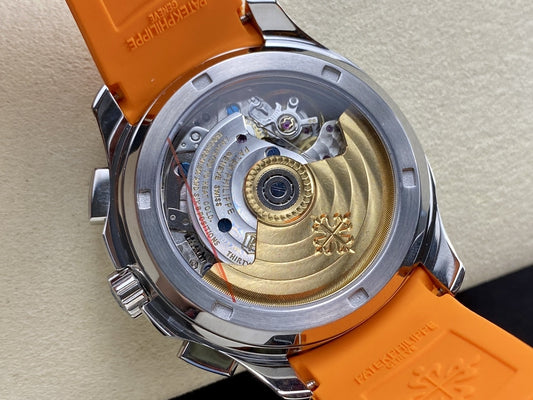 Fake Patek Philippe Replica Watch Aquanaut Chronograph Stainless Steel Black Dial 5968A-001 GRF(1:1 replica)