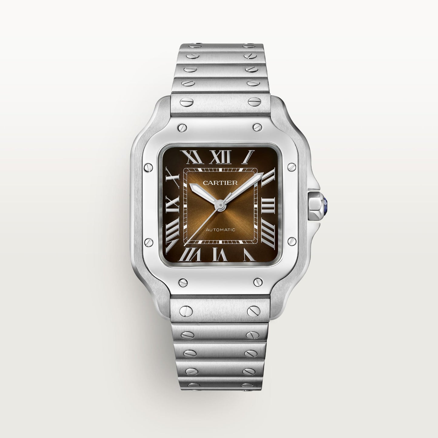 Santos de fake cartier watch medium model mechanical movement with automatic winding 1847 MC(1:1 replica)