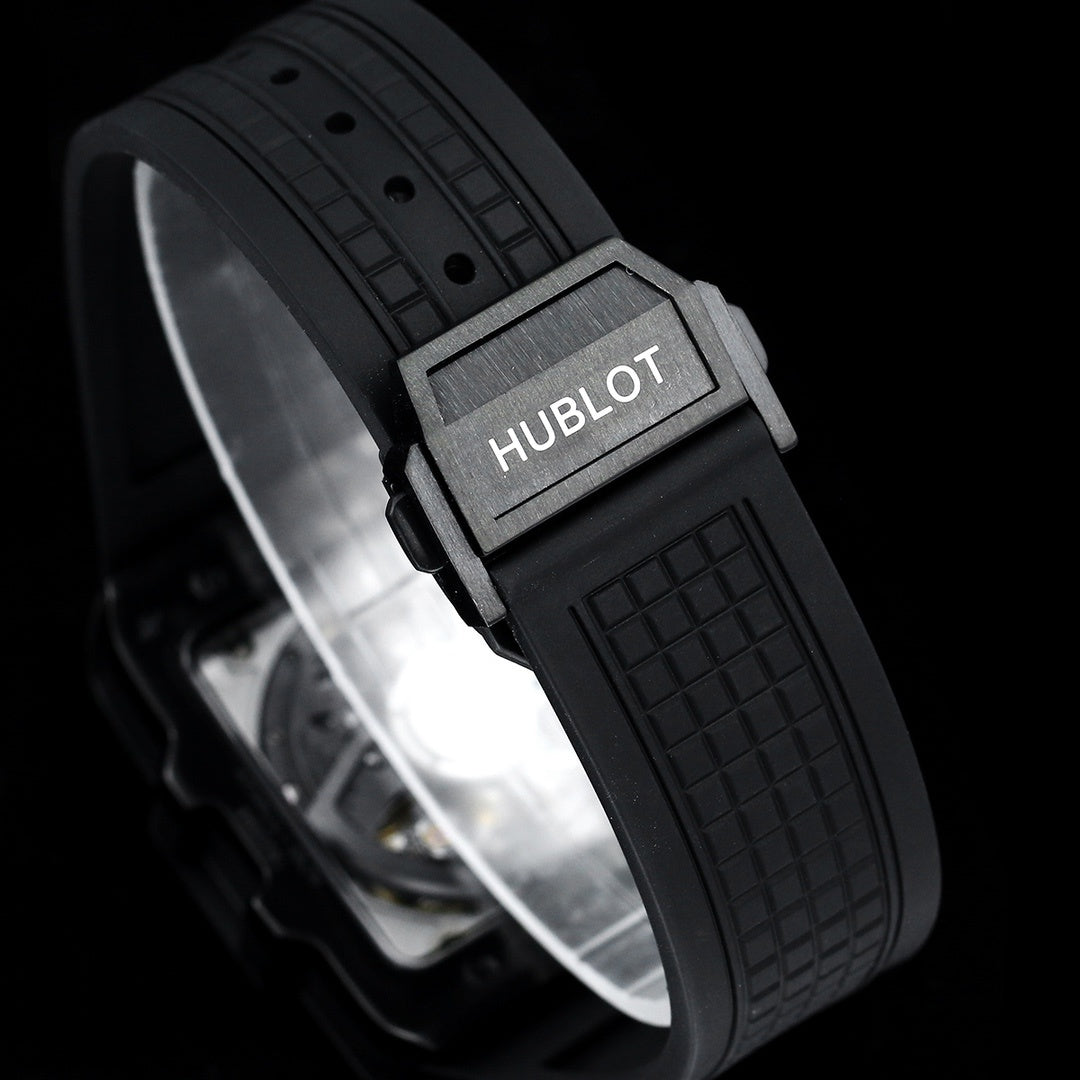 Hublot Big Bang, Square Bang Unico 42mm Textured Rubber Strap(1:1 replica)