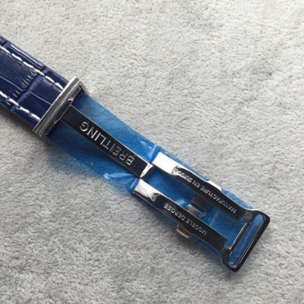 Replica Breitling Super Ocean Heritage Chrono SS Blue Dial SS Leather Strap A7750