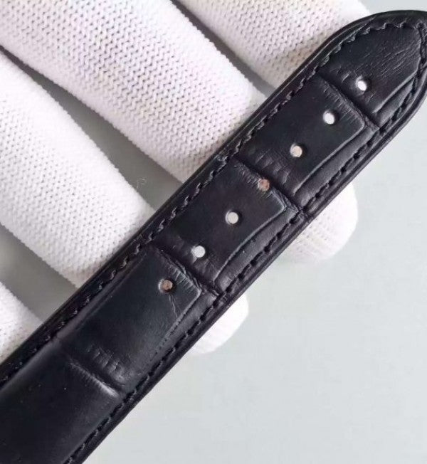 Replica Omega Speedmaster Apollo 11 40th anniversary Black Dial Leather Manual Winding