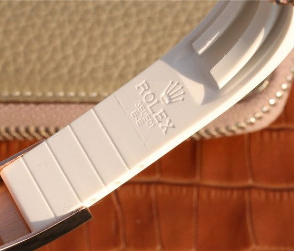 Replica Rolex Yacht-Master 116655 RG White Dial White Ceramic Rubber Strap A2824