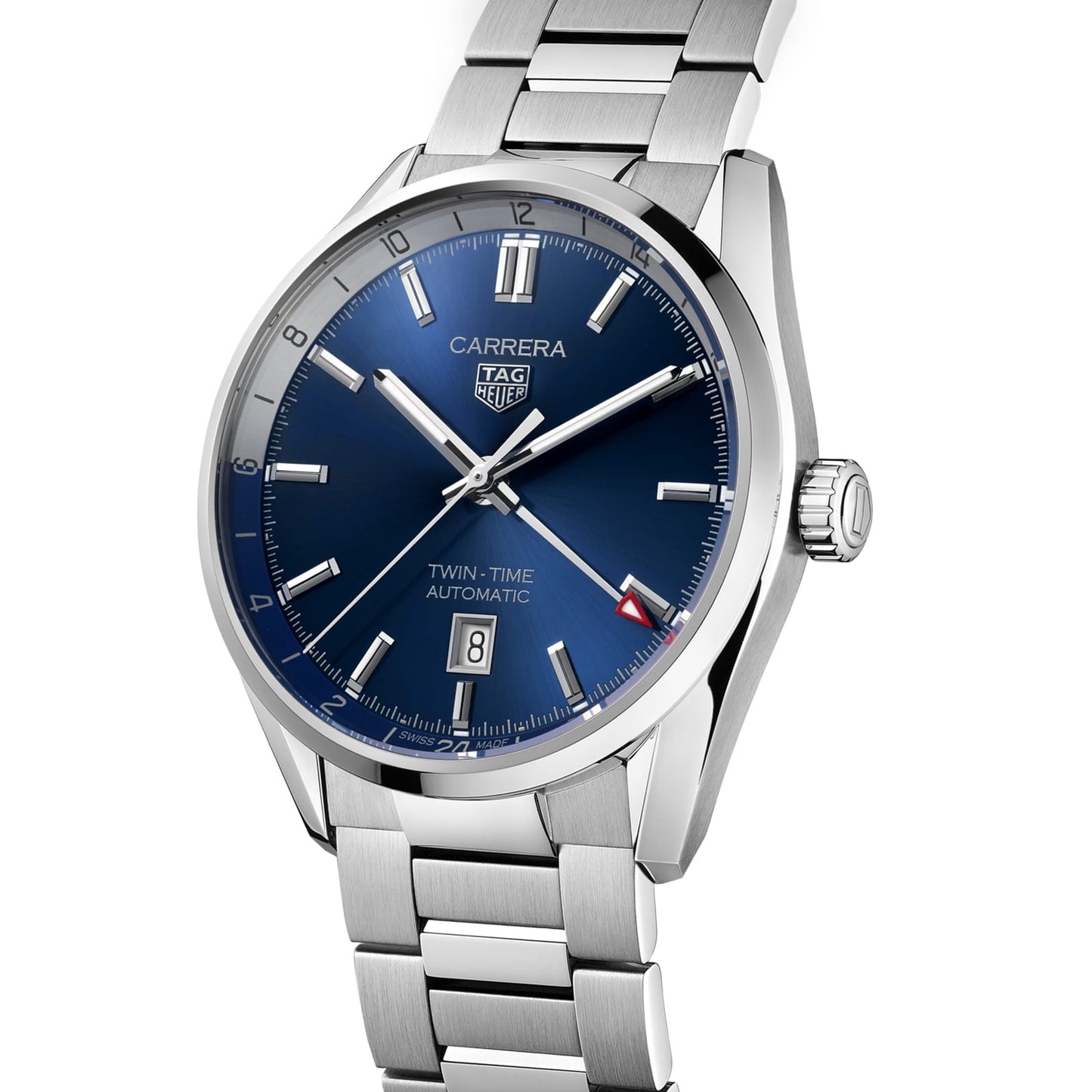 TAG Heuer Replica Watch Carrera Twin-Time Automatic 41 mm Steel(1:1 replica)