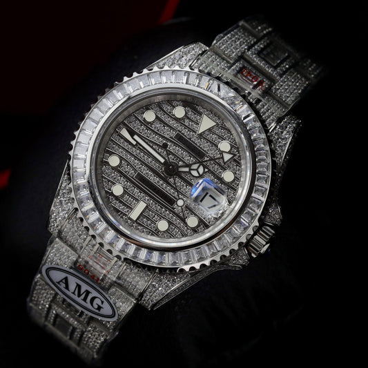 Rolex Replica Watch GMT Master II Custom Full CZ AMG Factory 40mm
